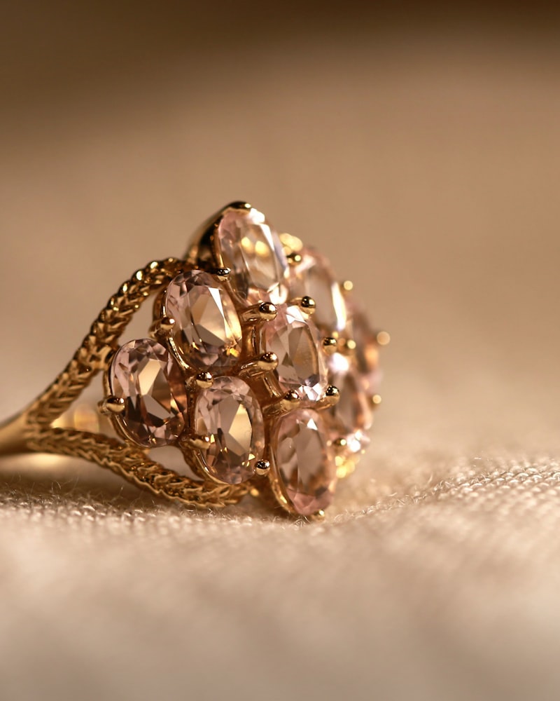 Champagne Cluster Ring